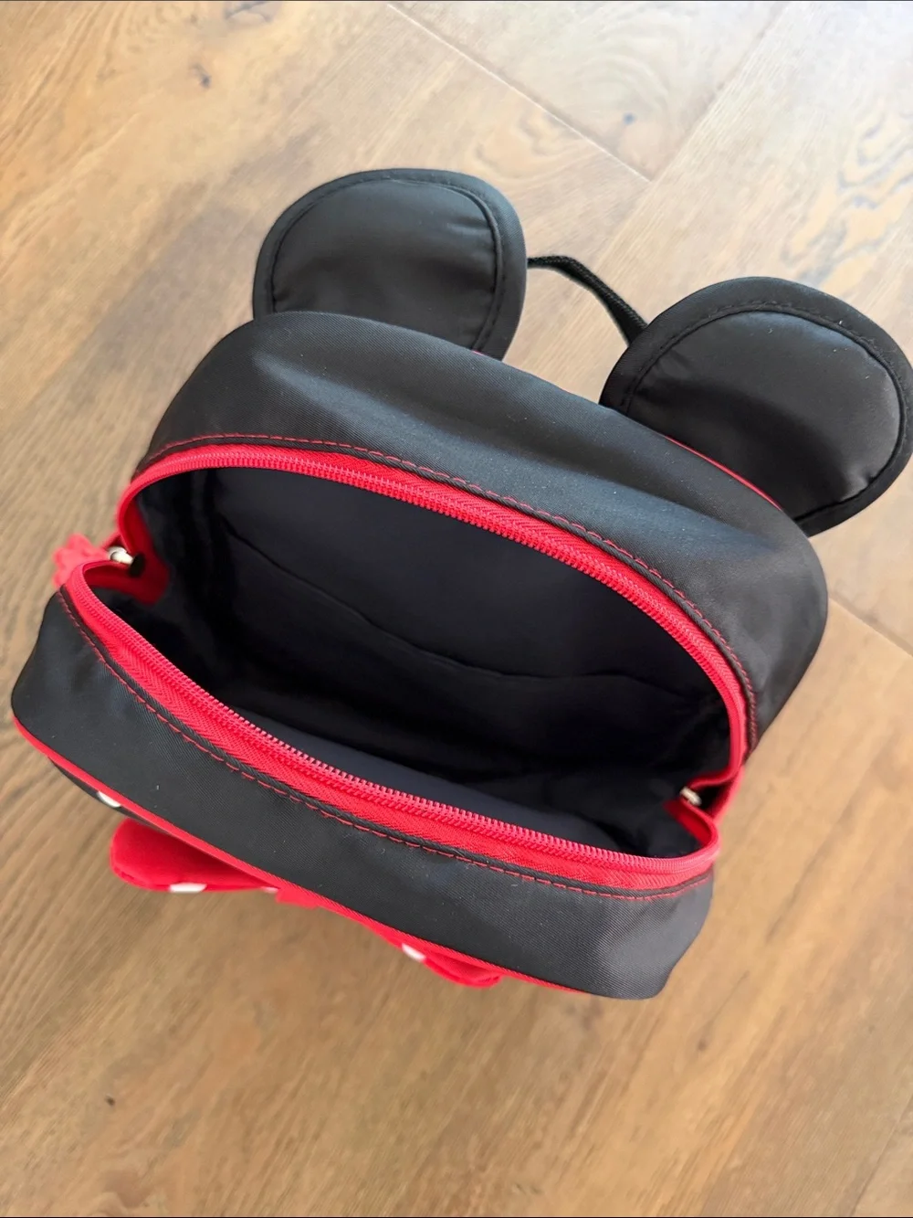 Disney Kids Polka Dot Minnie Backpack in Black and Red